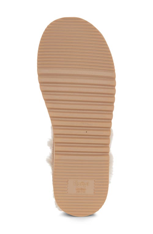 Floopi Chenille Faux Shearling Lined Slipper In Champagne