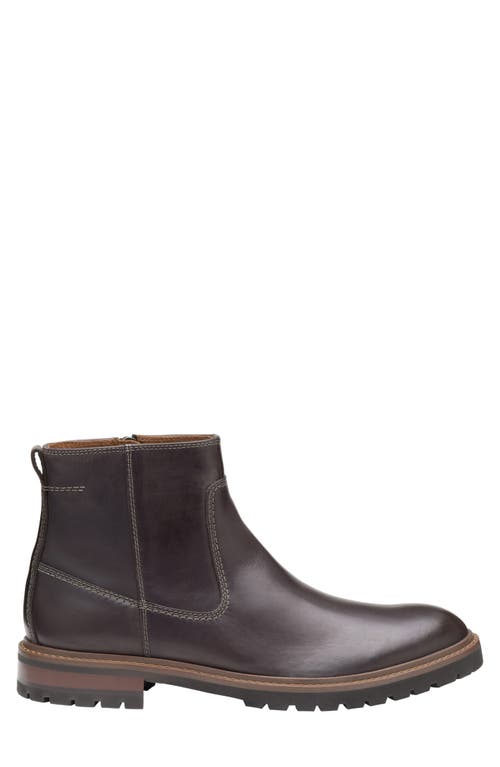 Shop Johnston & Murphy Barret Zip Boot In Charcoal Full Grain