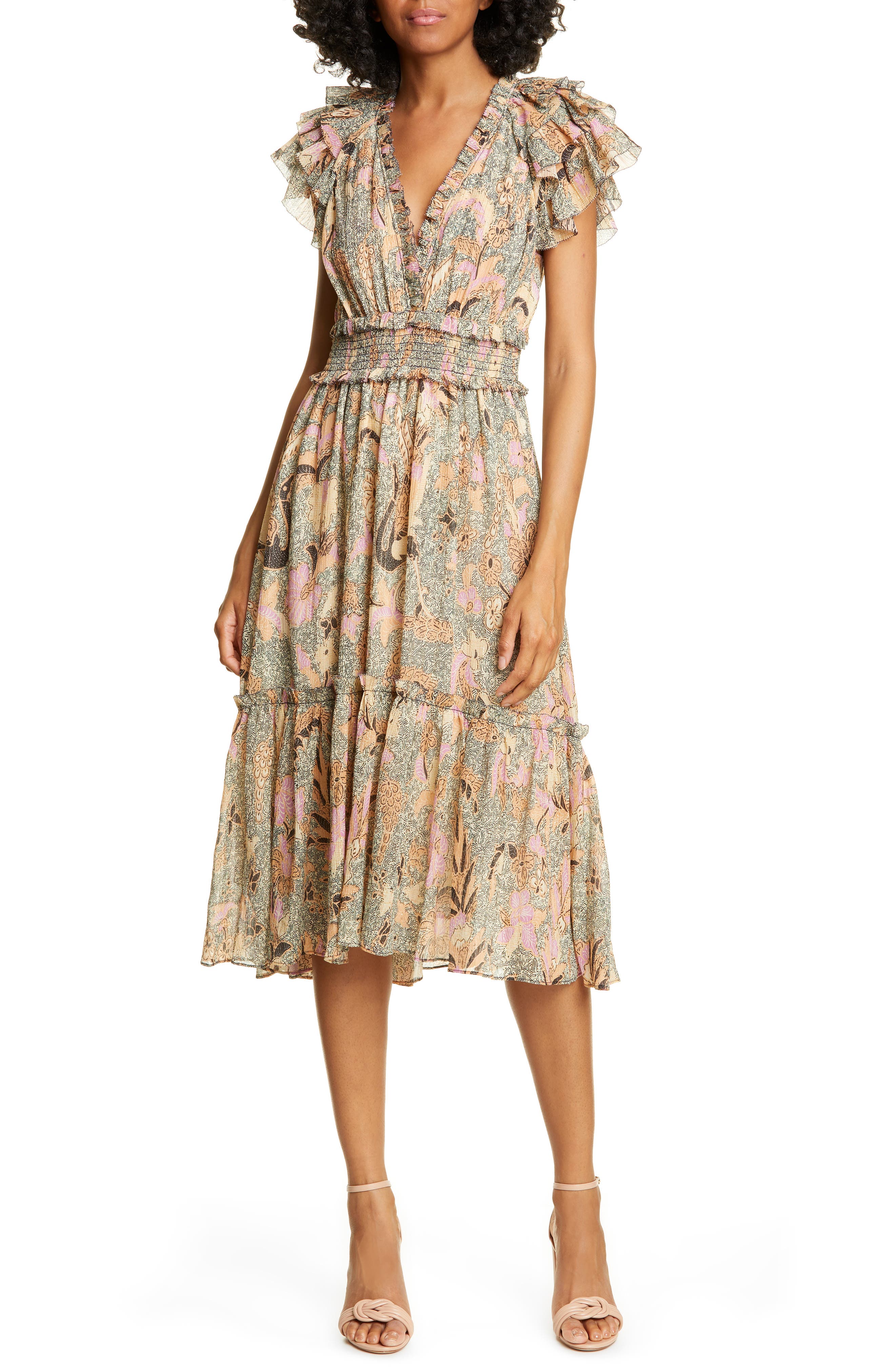 Ulla Johnson Cicely Silk Blend High/low Dress, Ivory