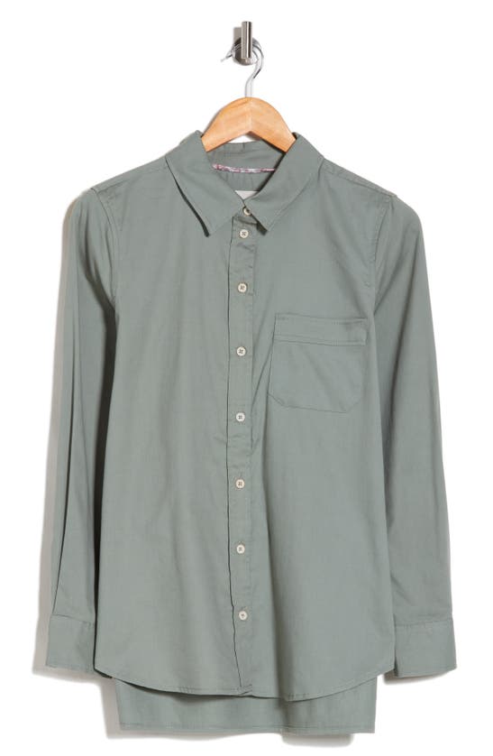 Casa Cabana Tara Long Sleeve Button-up Shirt In Gray
