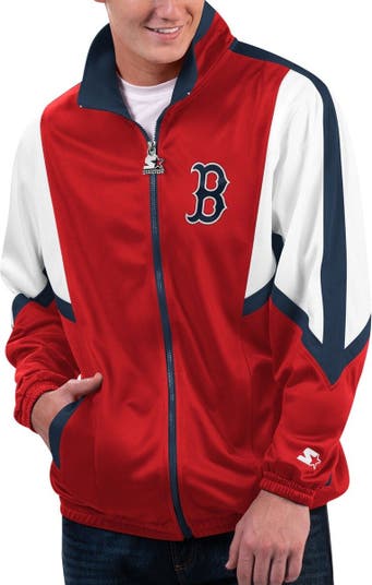 STARTER Men's Starter Red Boston Red Sox Lead Runner Full-Zip Jacket