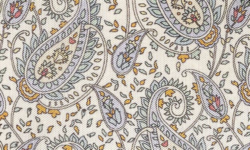 Shop Eton Paisley Silk Pocket Square In Lt/pastel Blue