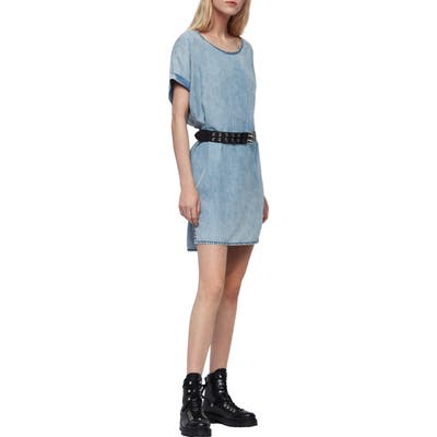 Allsaints Sonny Chambray Shift Dress, Blue