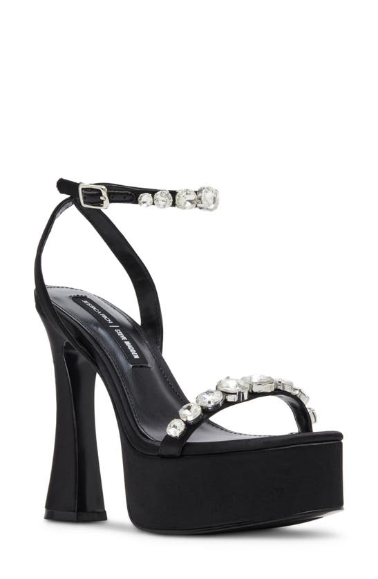 Jessica Rich By Steve Madden Zoey Ankle Strap Platform Sandal In Black Multi