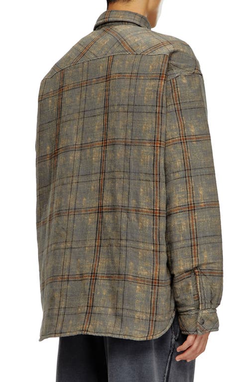 Shop Diesel ® Hamme Plaid Jacket In Hazelnut