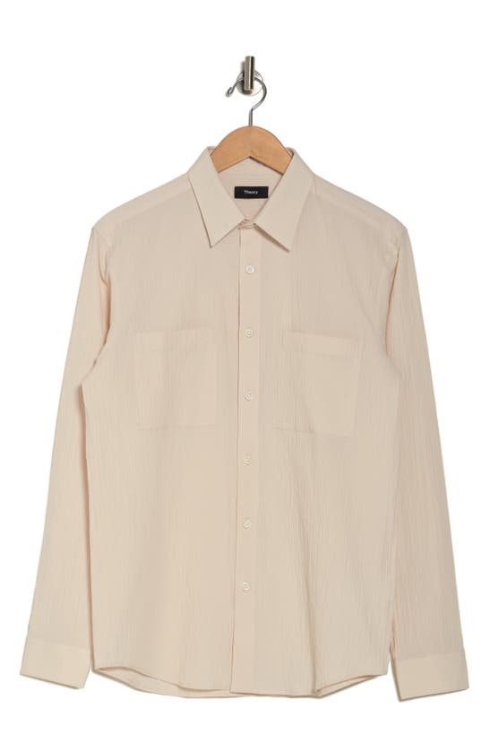 Theory Irving 2p Spring Ripstop Shirt In Moon