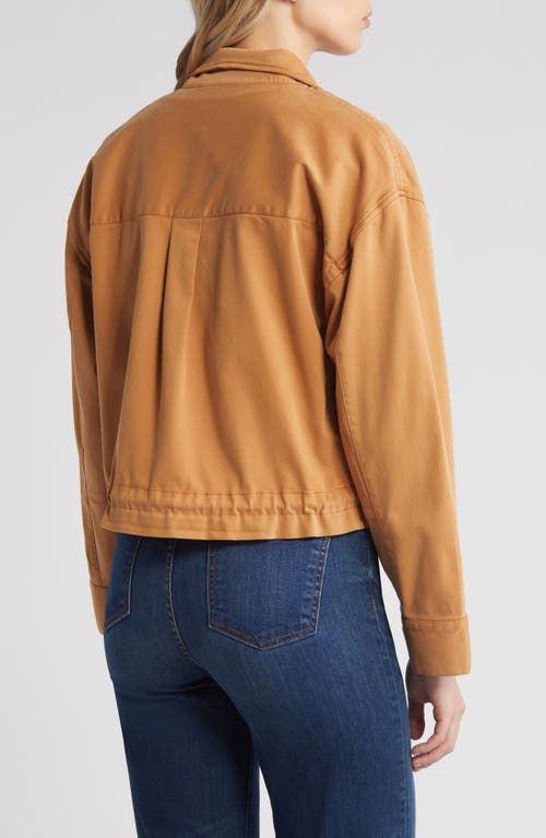 Shop Caslonr Caslon(r) Crop Utility Jacket In Tan Sugar