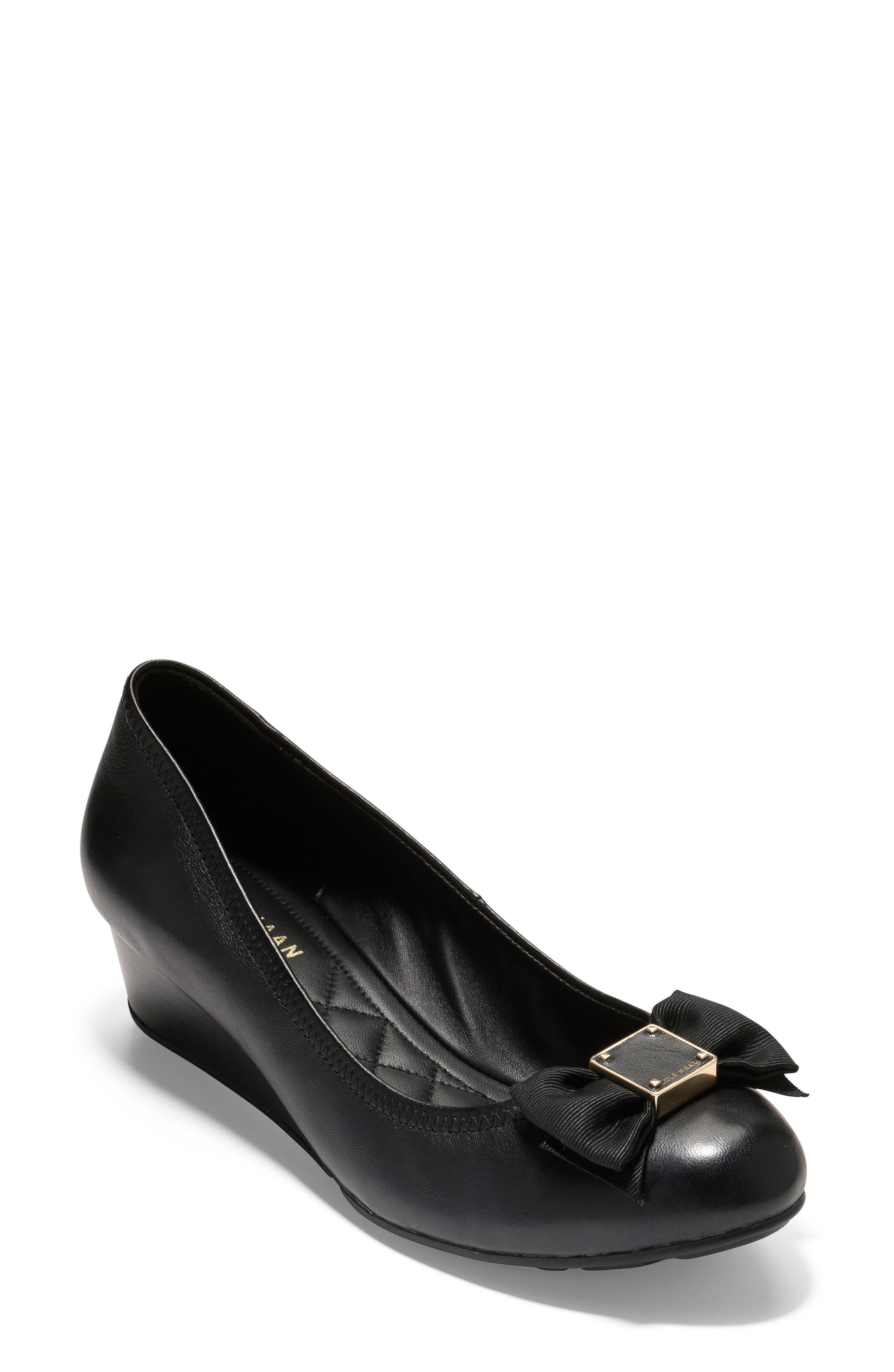 cole haan tali bow pump black