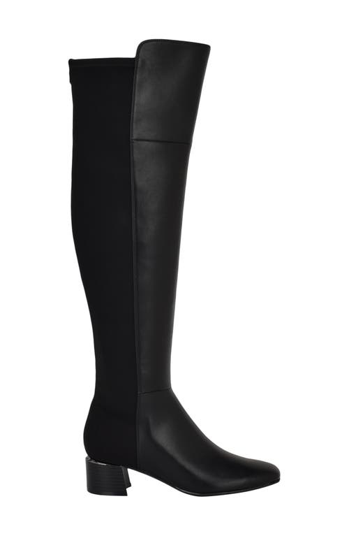 Calvin Klein Jotty Womens Faux Leather Zipper Over-the-knee Boots In Blk01