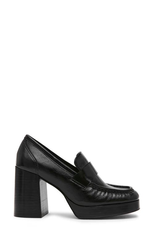 Shop Steve Madden Munday Platform Pump In Black Leather