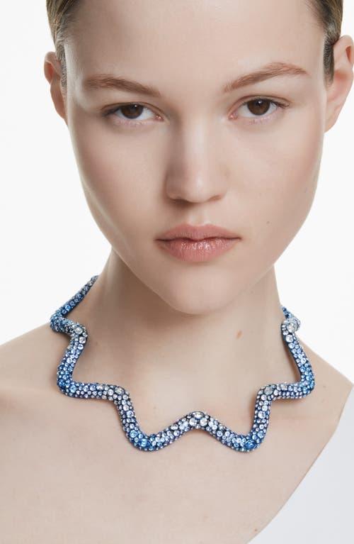 Shop Swarovski Sublima Choker Necklace In Blue