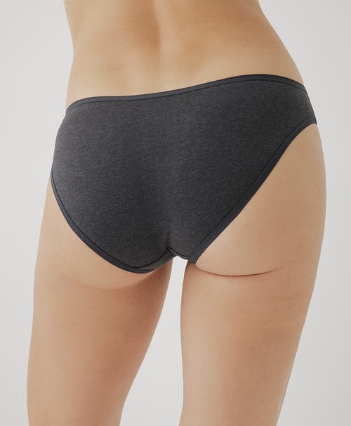 Pact Organic Cotton Everyday Classic Fit Bikini 6-pack In Charcoal Basics