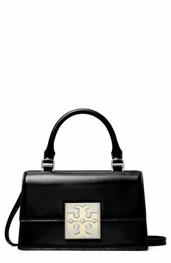 Tory Burch Robinson Mini Square Leather Tote Bag - Black 41159710-001  888736888921 - Handbags, Robinson - Jomashop