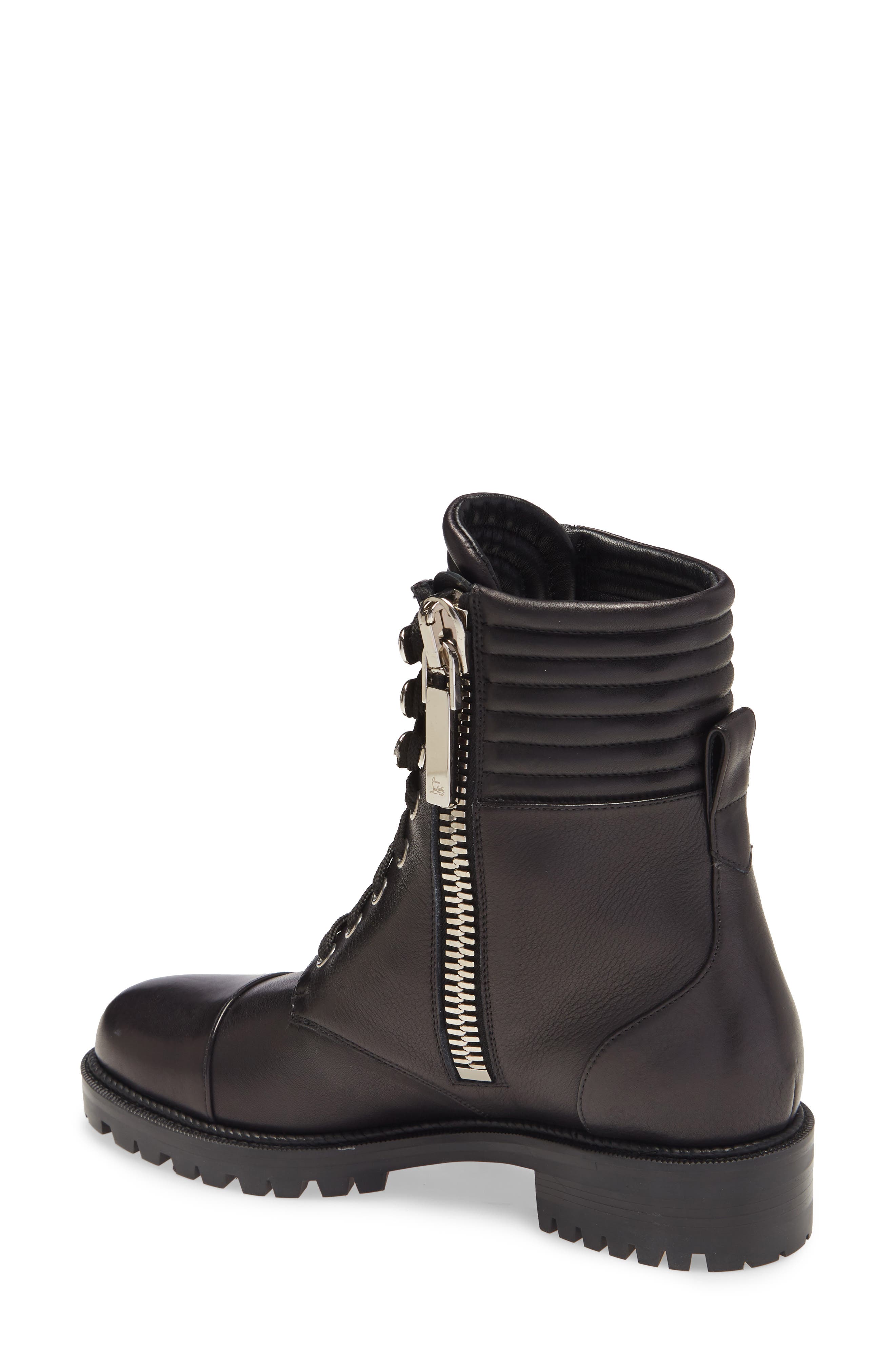 christian louboutin en hiver leather zip booties