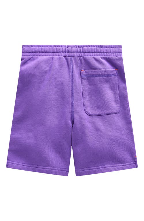 Shop Mini Boden Kids' Cotton Knit Shorts In Crocus Purple