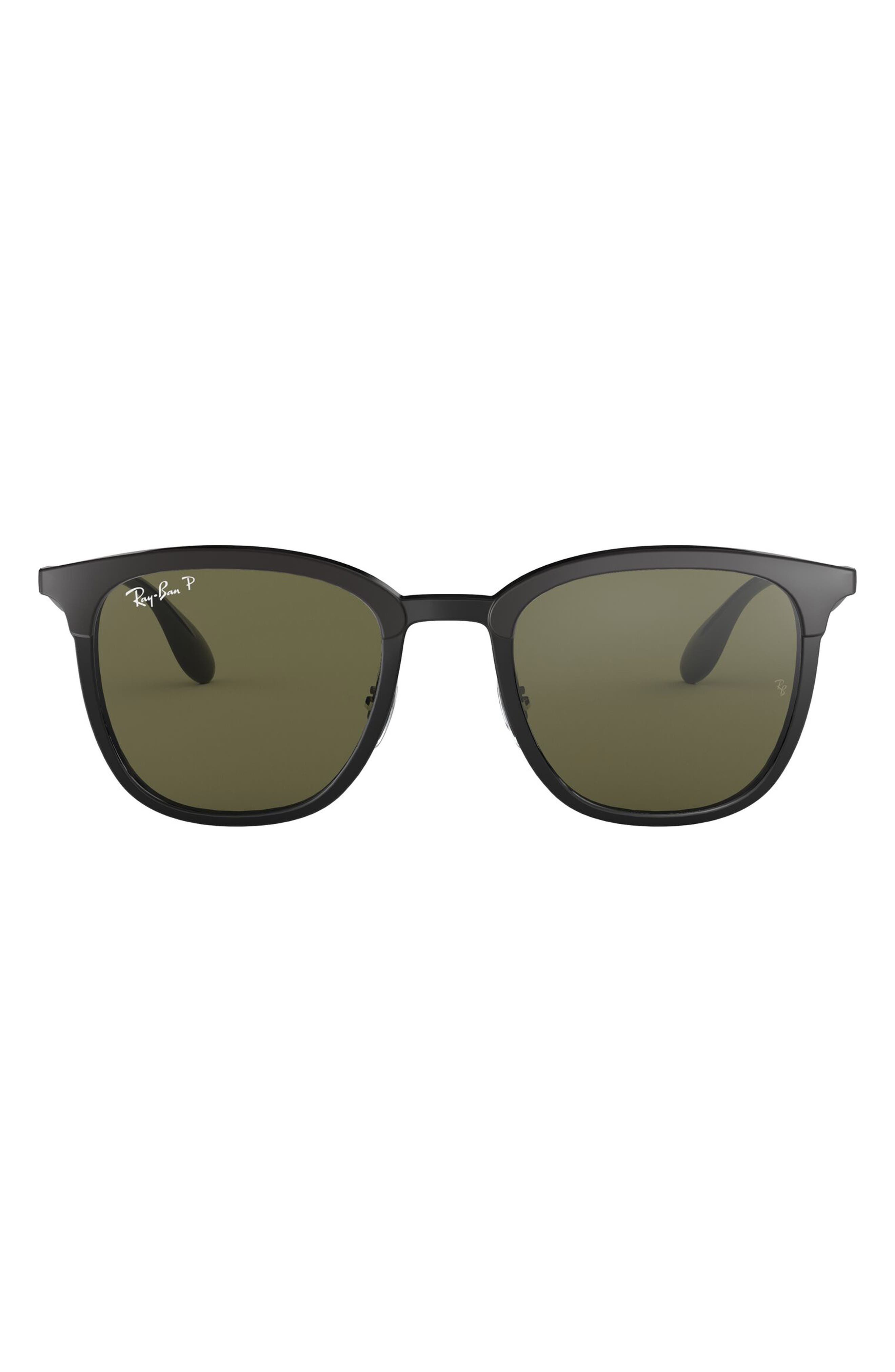 ray ban 51mm polarized round sunglasses