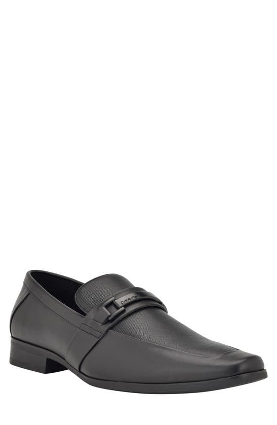 Shop Calvin Klein Bind Plain Toe Loafer In Black