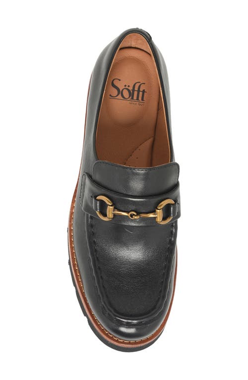 Shop Söfft Prewitt Horsebit Loafer In Black Leather