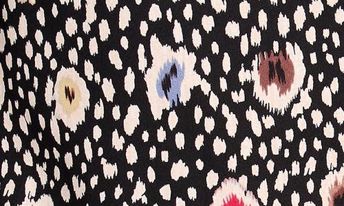 Nic + Zoe Nic+zoe Spotted Dots V-neck Top In Black Multi