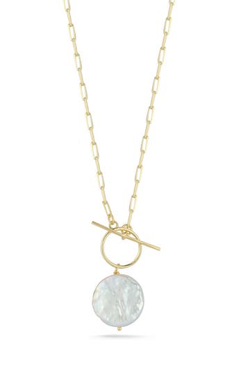 Sphera Milano Cultured Pearl Pendant Necklace In Gold