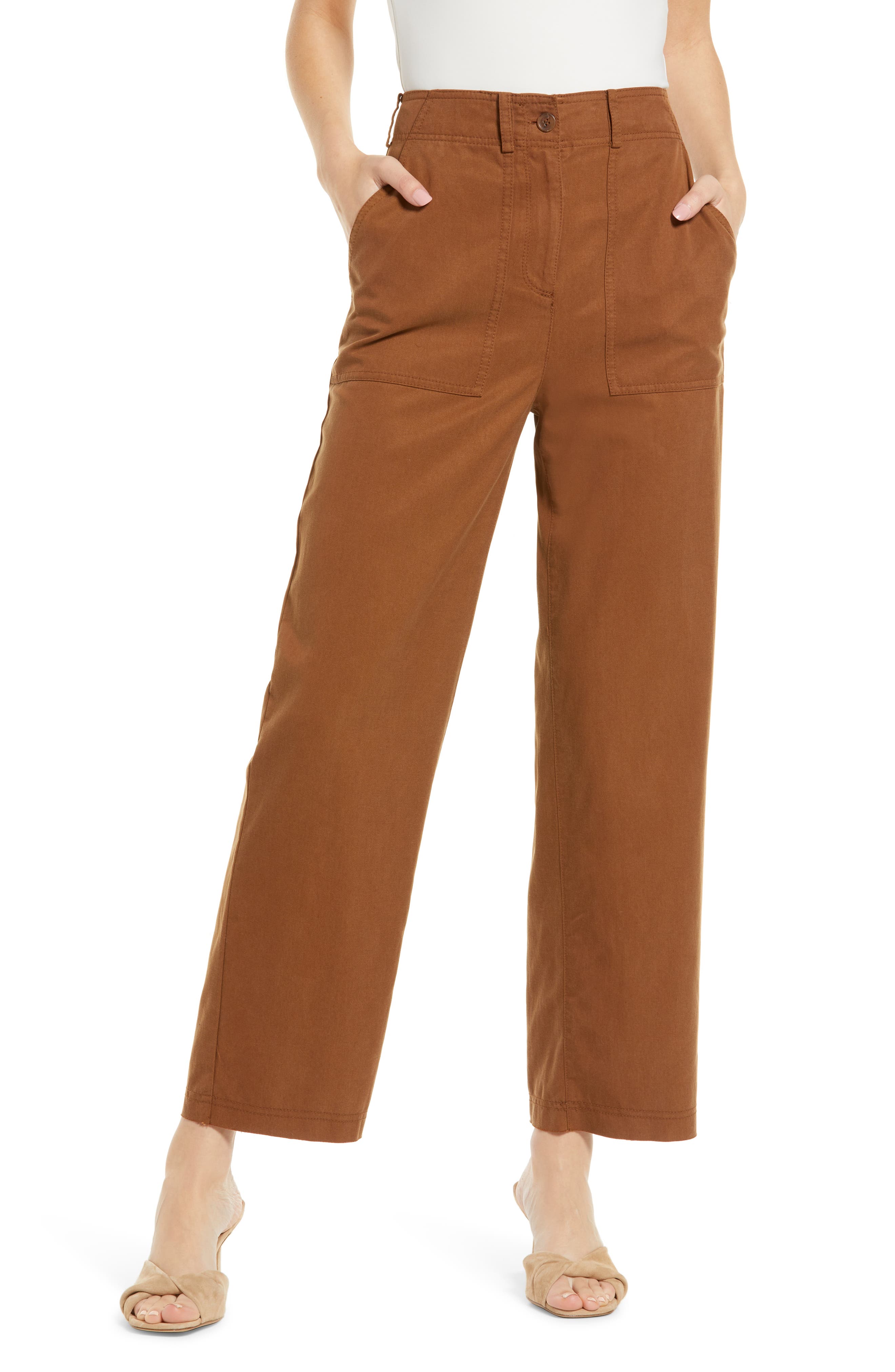 brown chino pants womens