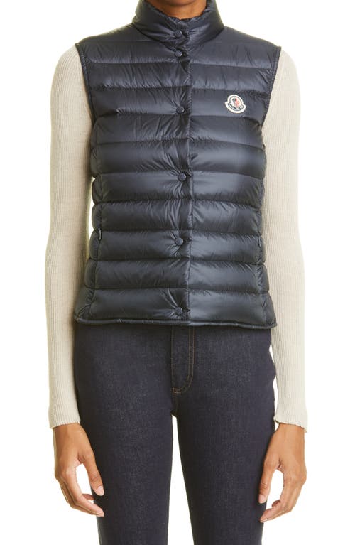 Moncler Liane Quilted Down Puffer Vest in Navy