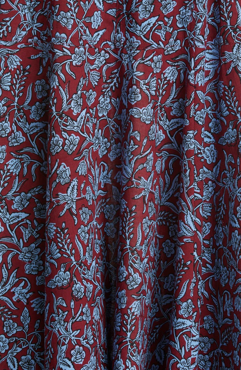 Derek Lam 10 Crosby Dylan Freesia Print Puff Sleeve Cotton Dress, Alternate, color, 