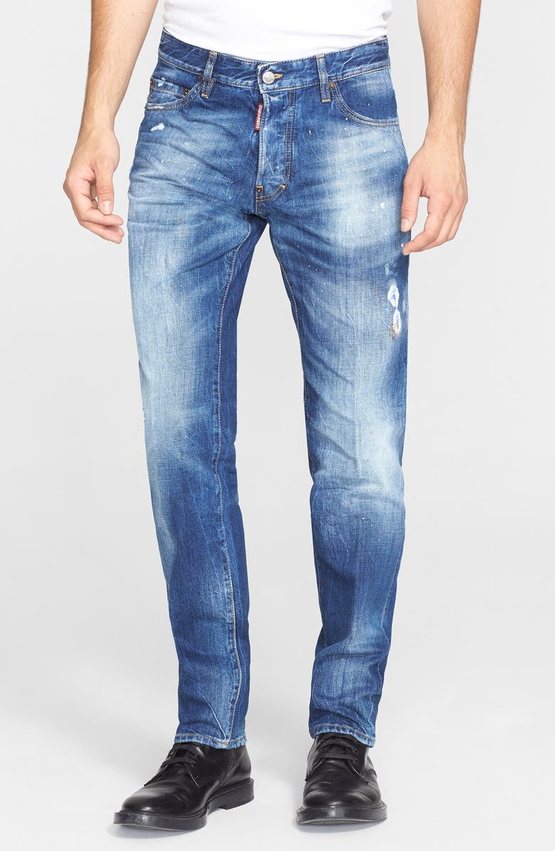 Dsquared2 'Double D' Straight Leg Jeans (Blue) | Nordstrom