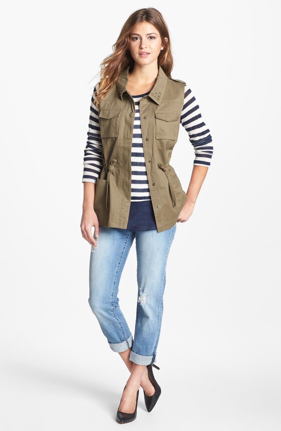 Olive & Oak Studded Utility Vest Nordstrom