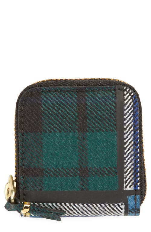 Comme des Garçons Wallets Tartan Patchwork Zip Wallet in Green at Nordstrom