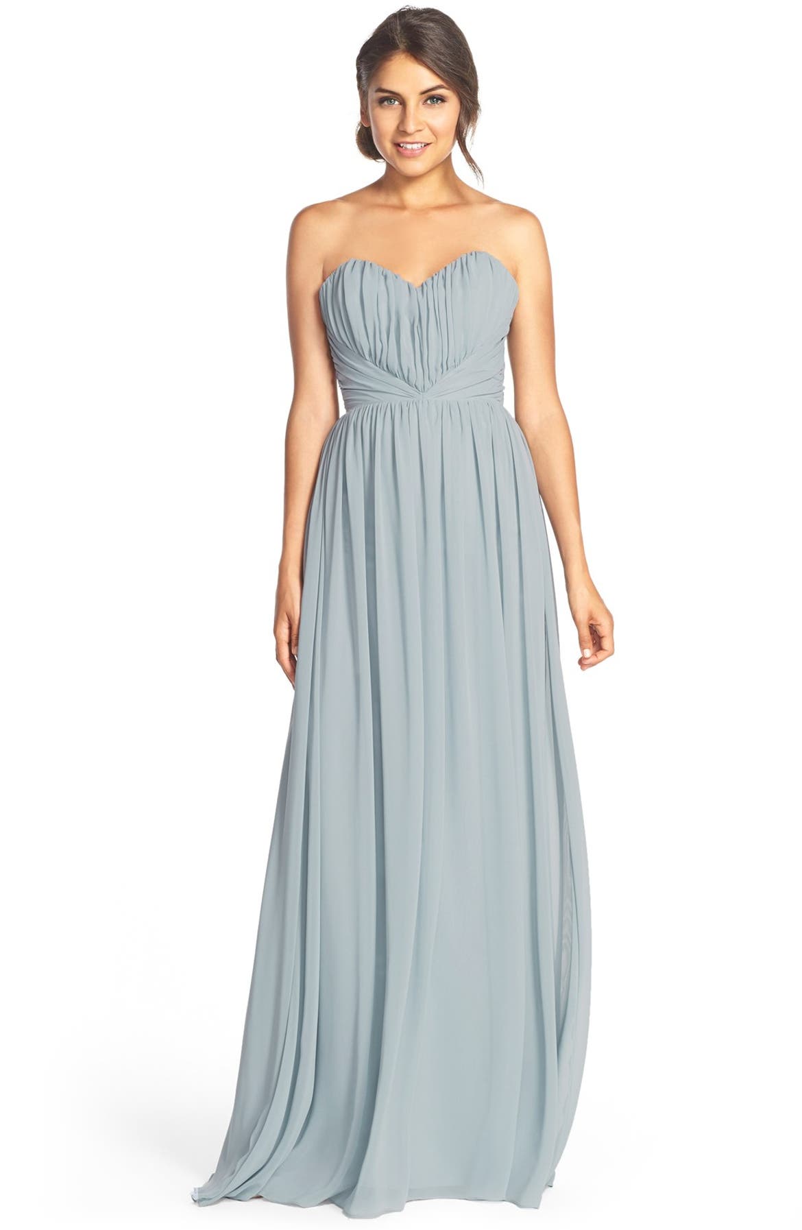 Jim Hjelm Occasions Strapless Chiffon Sweetheart A-Line Gown | Nordstrom