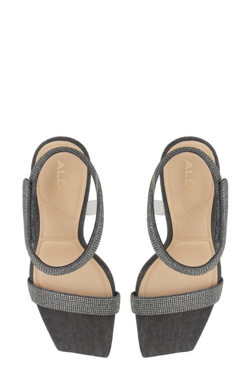 Shop Aldo Rosy Ankle Strap Sandal In Dark Grey