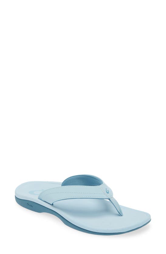 Shop Olukai Ohana Flip Flop In Misty Blue / Misty Blue