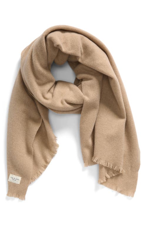 Shop Rag & Bone Joni Wool Scarf In Biscuit