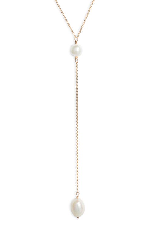 Penny Freshwater Pearl Y-Necklace in Gold