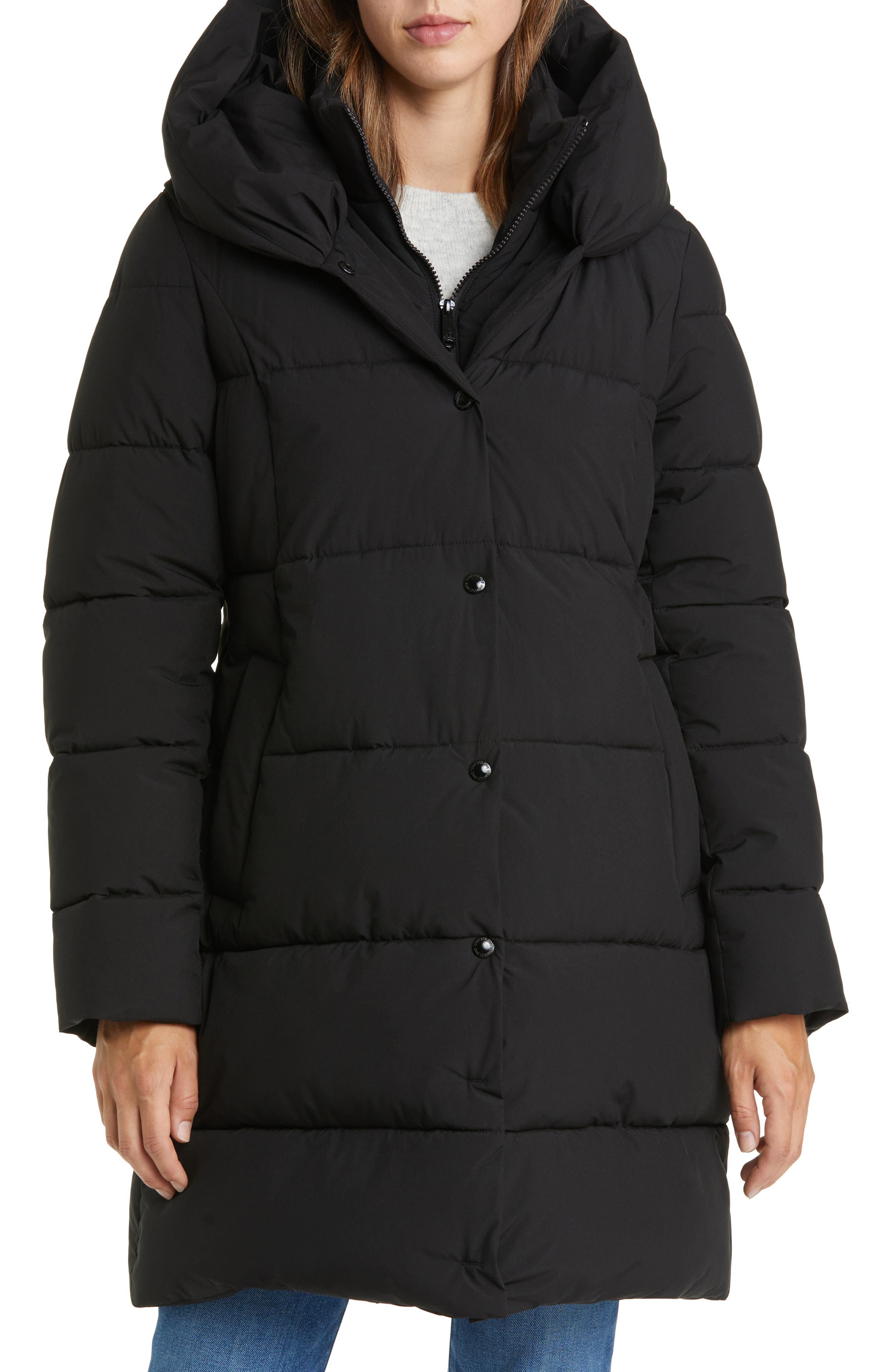 sam edelman black puffer coat