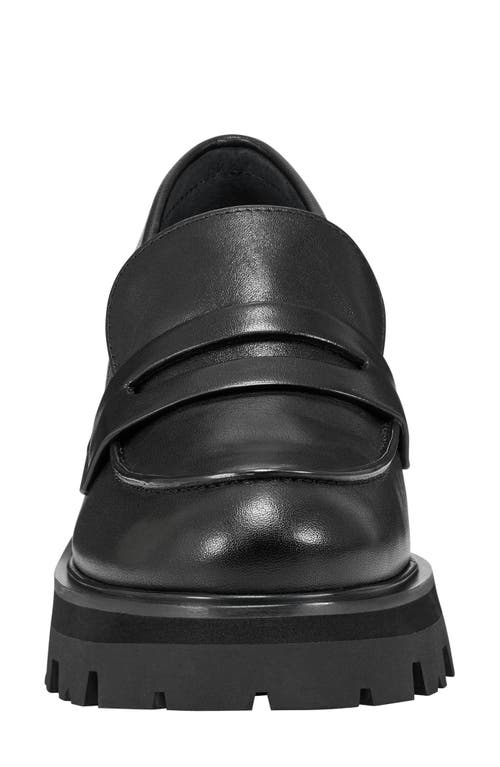 Shop Marc Fisher Ltd Latika Platform Loafer In Black/black