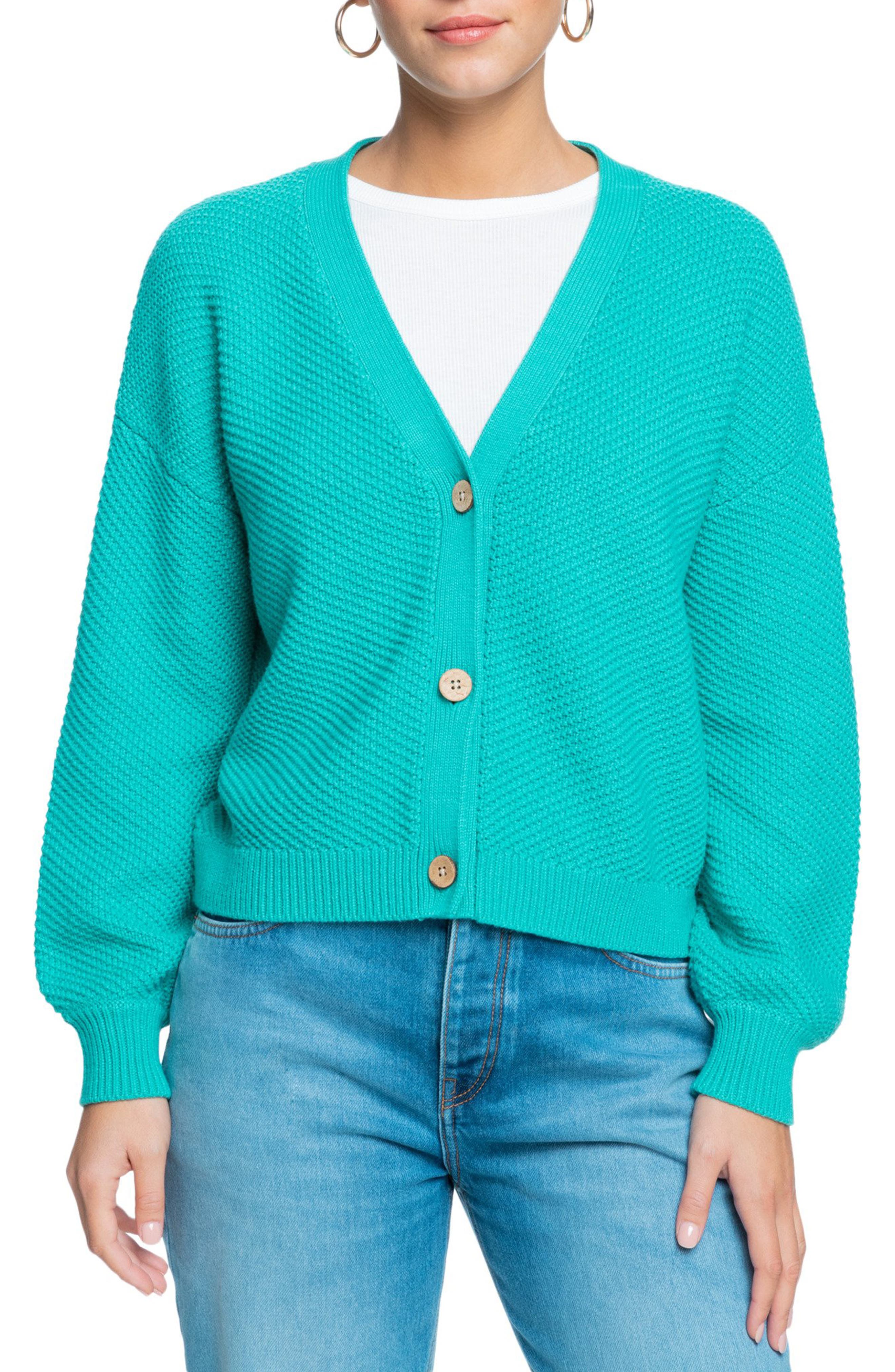 Roxy Wonder Time Cotton Blend Cardigan 