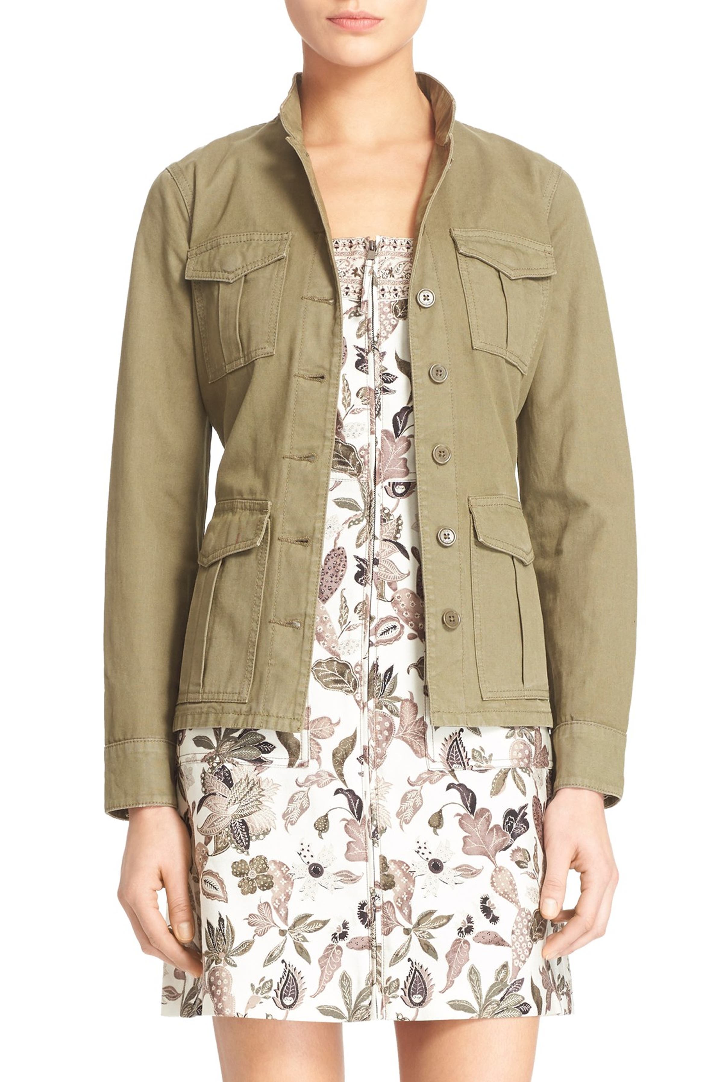 Tory Burch Side Laced Cotton Jacket | Nordstrom