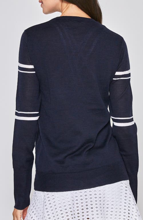 Shop L'etoile Sport Racquet Sweater In Navy