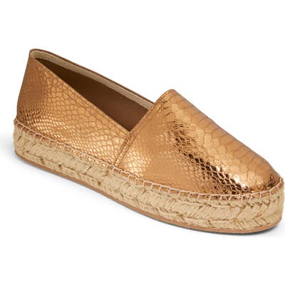 Jack Rogers Palmer Snake Embossed Espadrille, Metallic