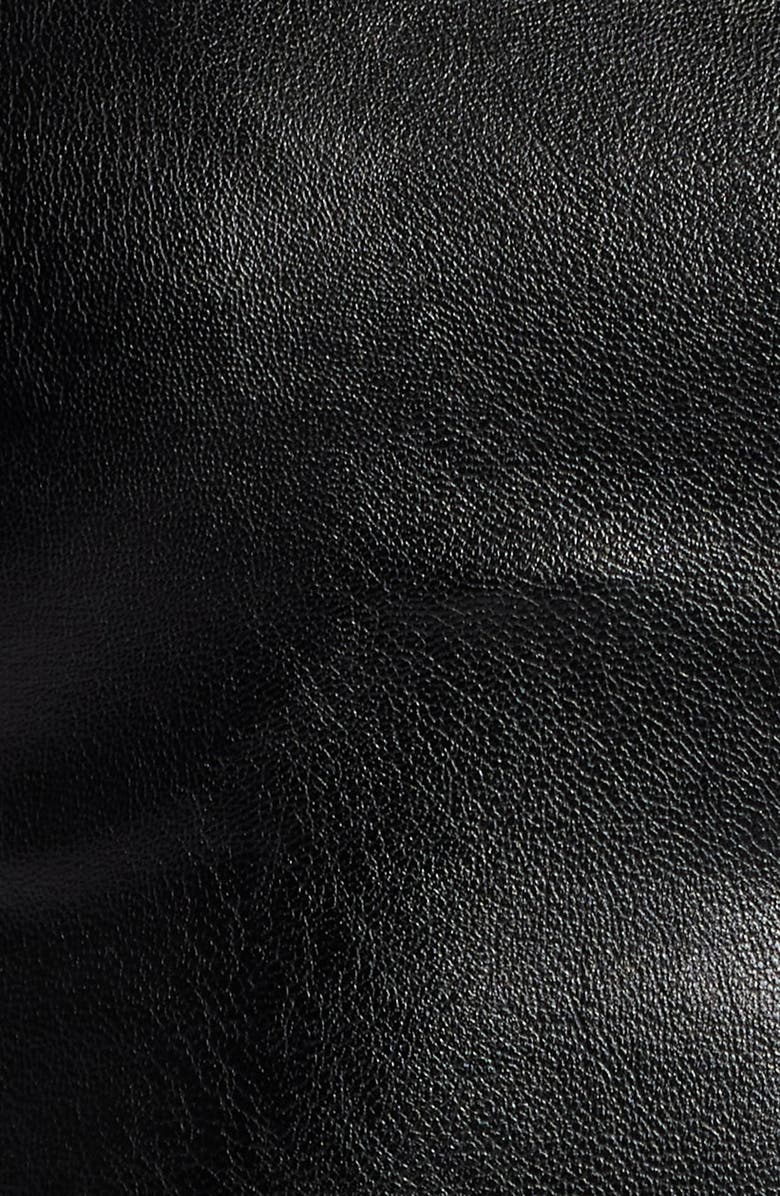 Commando Faux Leather Crop Top, Alternate, color, Black