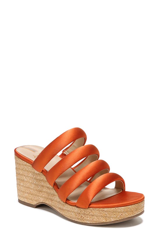 Sam Edelman Yuki Platform Wedge Sandal In Orange | ModeSens