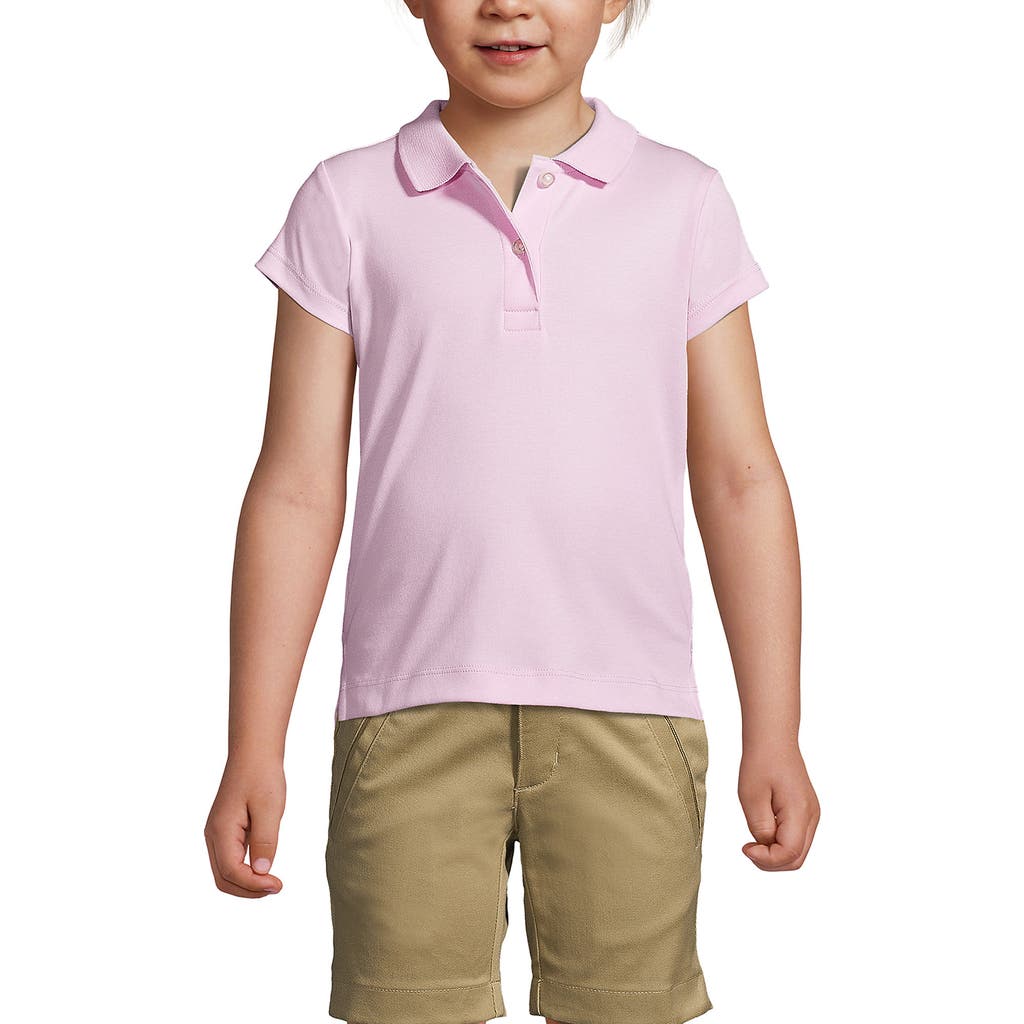 LANDS' END LANDS' END SCHOOL UNIFORM GIRLS SHORT SLEEVE FEMININE FIT INTERLOCK POLO SHIRT