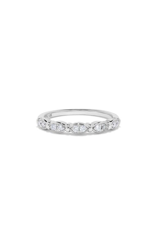 H.j. Namdar Diamond Oval Stacking Ring In 14k White Gold