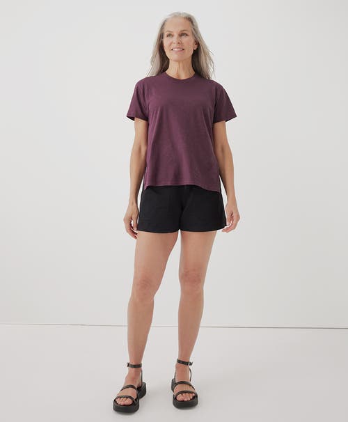 Shop Pact Organic Featherweight Slub Oversized Tee In Maroon