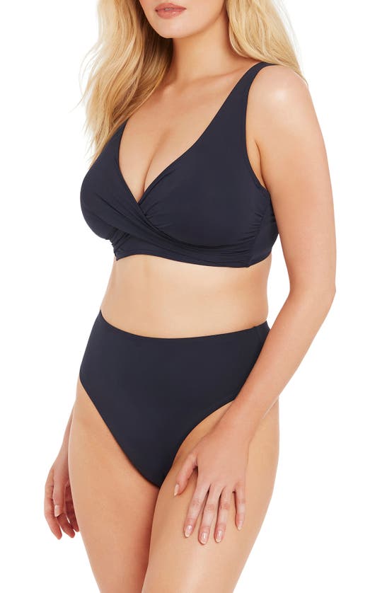Sea Level Cross Front Bra Swim Top In Night Sky