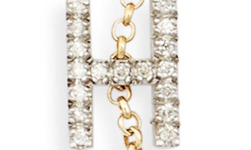 Meshmerise Diamond Initial Bezel Bracelet In Yellow-h
