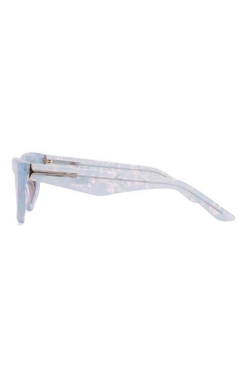 Shop Dezi On Read 49mm Cat Eye Sunglasses In Bb Blue Quartz/smoke