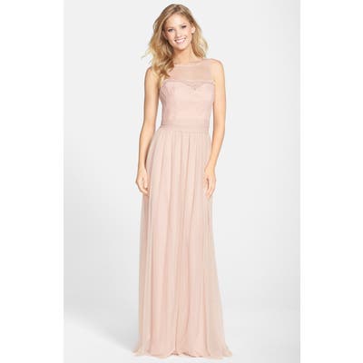 Amsale Lace & Tulle Gown